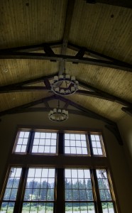 TImberframe Wood Ceiling, Corbels, Wood Windows