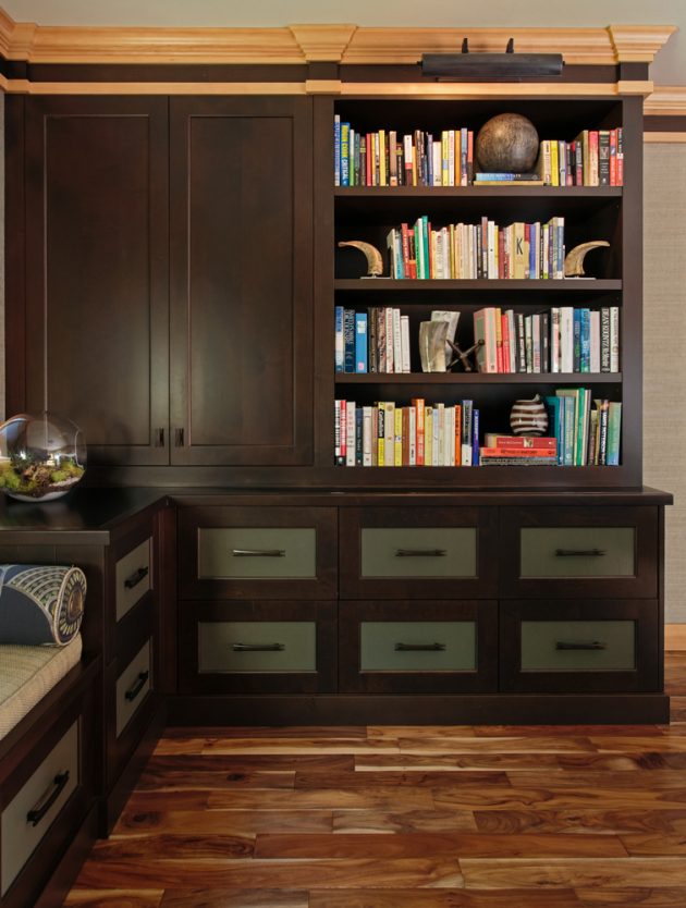 Mason Hill Vineyard Custom Home Library Design