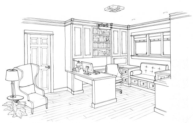 Mason Hill Vineyard Office Conceptboard Sketch