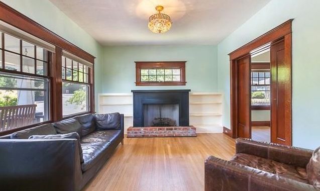 Portland Foursquare Living Room