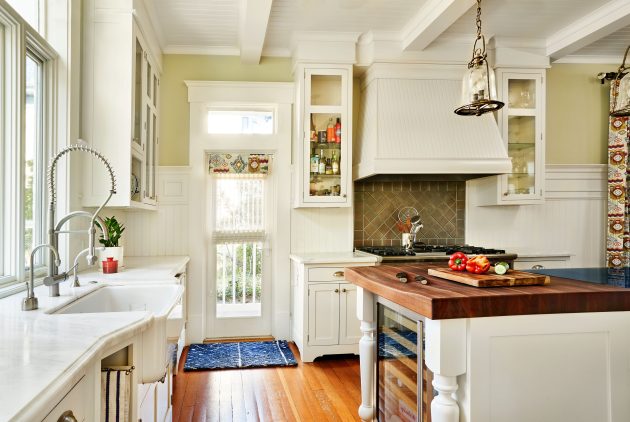 Custom kitchen and back door